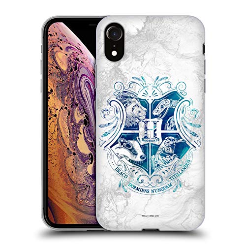 Head Case Designs Oficial Harry Potter Hogwarts Aguamenti Deathly Hallows IX Carcasa de Gel de Silicona Compatible con Apple iPhone XR