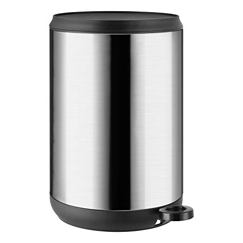 Homfa 5L Cubo de Basura Automático Tapa Cierre Suave para Cocina Dormitorio Baño Oficina y Maquillaje Papelera de Reciclaje Acero Inoxidable 20.5 x 20.5 x 30.5 cm