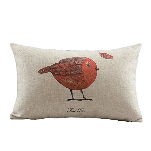 HYSENM CM33 - Funda de cojín (30 x 50 cm/45 x 45 cm/60 x 60 cm, lino, cuadrada, pájaro, flores, sofá, Navidad, funda de cojín de 30 x 50 cm) HYSENM CM33 - Funda de cojín (30 x 50 cm/45 x 45 cm/60 x 60 cm, lino, cuadrada, pájaro, flores, sofá, Navidad, funda de cojín de 30 x 50 cm)