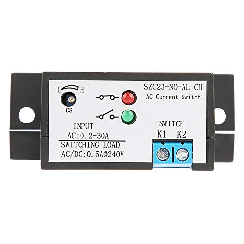 Interruptor de detección de corriente SZC23-NO-AL-CH, monitoreo de corriente CA de 0.2-30 A, interruptor de detección de corriente normalmente abierto para medición de corriente CA