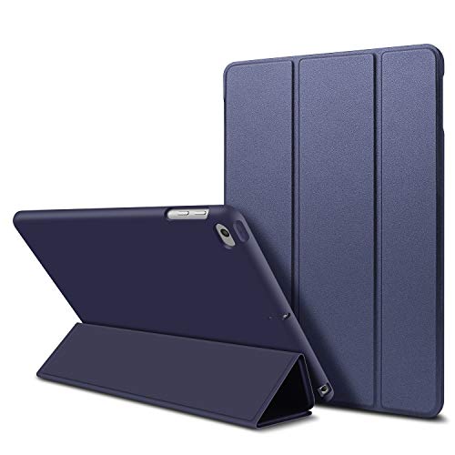 iPad Air 1 Funda, GOOJODOQ Ligero Smart Case Cover con Magnetic Auto Sleep/Wake Función Piel Sintética a Prueba de Golpes Suave Silicona TPU Funda para iPad Air 1 Azul Oscuro