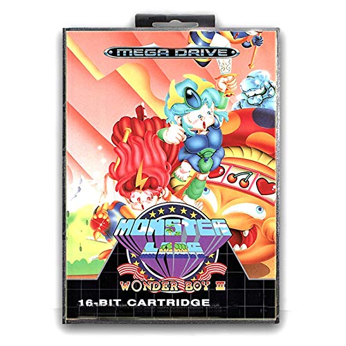 Jhana Wonder Boy III con caja para Sega Tarjeta de juego MD de 16 bits para Mega Drive para consola Video Genesis