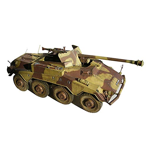 JHSHENGSHI Juguetes Modelo de Rompecabezas de Papel Militar, Escala 1/25 Alemania Sdkfz 234-4 Kits de Juguetes para niños con vehículos Blindados Lauben, 10,2 x 3,9 Pulgadas