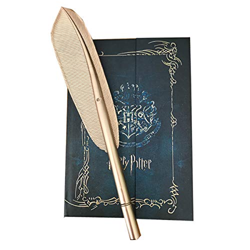 Juego de agenda vintage y bolígrafo de plumas, diario, cuaderno, agenda con bolígrafo Hogwarts para fans de Harry Potter, regalos