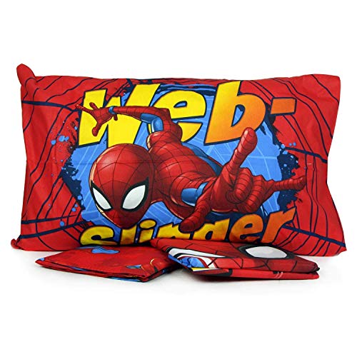 Juego de ropa de cama individual de algodón con diseño de Spiderman