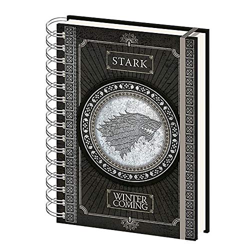 Juego de Tronos genuino HBO Stark House Sigil A5 Wiro Tapa dura Cuaderno de notas Cuaderno de notas
