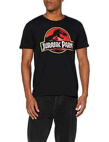 Jurassic Park T-Shirt Camiseta, Negro, XL para Hombre