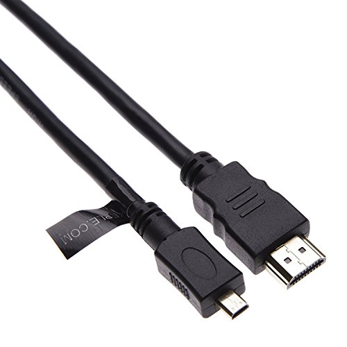 Keple Cable Micro HDMI Alta Velocidad Micro HDMI (Tipo D) a HDMI (Tipo A) Cable Compatible con Conectar Assus | Blackberry | Canon | Olympus | Lenovo | Panasonic | Sony | Richo (2m/6.6FT)