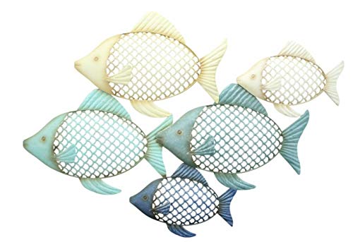 khevga Cuadro decorativo 3D con diseño de peces (67 x 46 cm)