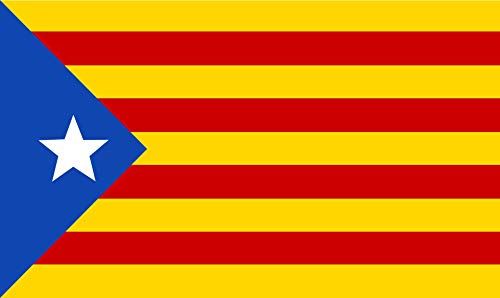 KiipFlag Gran Bandera de Cataluna Estelada Blava 90x150cm - Catalana - Catalunya - Bandera de Cataluña