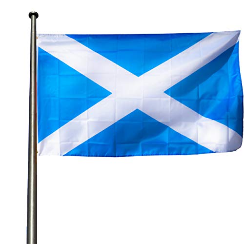 KliKil Bandera escocés Grande - 1 Bandera de Escocia para Balcon, Bandera Escocia para Exterior Jardin y Mastil, Scottish Flag - 90x150 cm