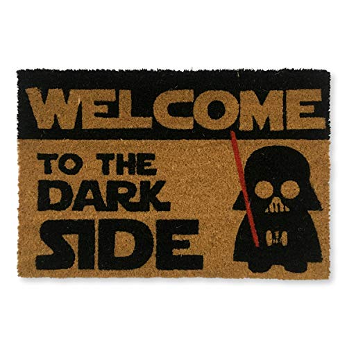 koko doormats felpudos Entrada casa Originales, Fibra de Coco y PVC, Felpudo Exterior Welcome TO The Dark Side, 40x60x1.5 cm | Alfombra Entrada casa Exterior | Felpudos Divertidos para Puerta