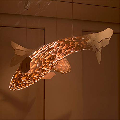 Lámpara de ParedNordic Post-Modern Big Fish Lámpara de pared Luz simple Sala de estar de lujo Dormitorio Cama Villa 70 * 30Cm