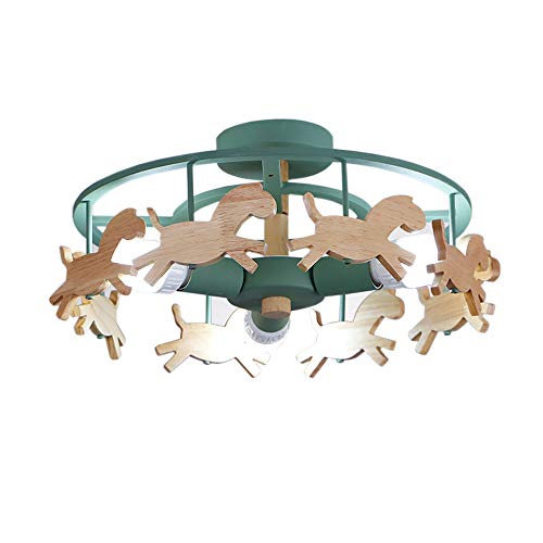 Lampara Techo De Dibujos Animados, Plafon Techo con Enchufe E27, Bombilla No Incluida, Lámpara De Madera De Hierro para Sala De Niños, Salas De Juegos De Jardín De Infantes (Green-Pony-40cm) Lampara Techo De Dibujos Animados, Plafon Techo con Enchufe E27, Bombilla No Incluida, Lámpara De Madera De Hierro para Sala De Niños, Salas De Juegos De Jardín De Infantes (Green-Pony-40cm)