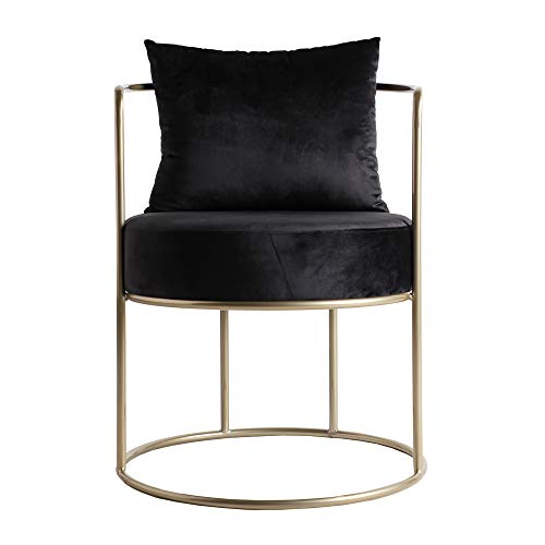 Lastdeco Sillon Comedor. Muebles de Salon Modernos. Terciopelo. Compatible con Mesa Comedor, Cocina, Recibidor, Escritorio, Oficina. Metal. Diseño Moderno. Color Negro. Modelo Gulfi. 55 x 55 x 70 cm Lastdeco Sillon Comedor. Muebles de Salon Modernos. Terciopelo. Compatible con Mesa Comedor, Cocina, Recibidor, Escritorio, Oficina. Metal. Diseño Moderno. Color Negro. Modelo Gulfi. 55 x 55 x 70 cm