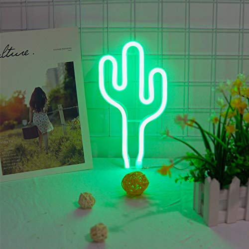 LED verde LED Cactus de neón Muestra de neón luminoso de la batería o alimentación USB pared de la luz de neón de la decoración de la lámpara de neón de la noche se enciende para regalos de niños de LED verde LED Cactus de neón Muestra de neón luminoso de la batería o alimentación USB pared de la luz de neón de la decoración de la lámpara de neón de la noche se enciende para regalos de niños de