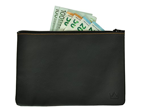 Lederprinz® | La bolsa de banco Negro | genuina de cuero cartera de señora | Made in Germany | napa Lederprinz® | La bolsa de banco Negro | genuina de cuero cartera de señora | Made in Germany | napa