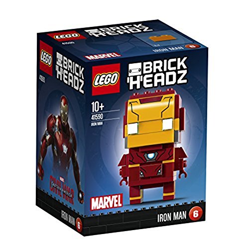 LEGO Brickheadz - Iron Man, Juguete de Construcción, Figura del Superhéroe de Marvel (41590)