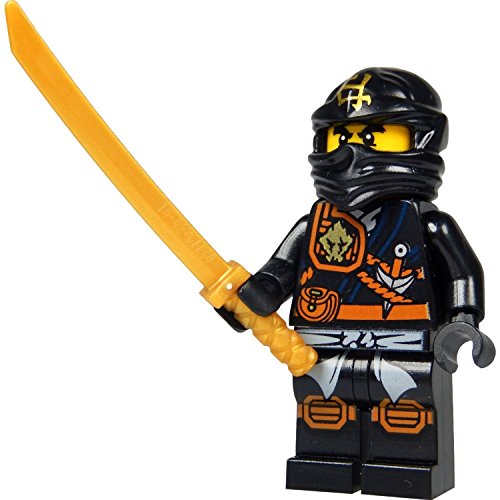 LEGO Ninjago Minifigura - Cole (Ninja Negro) con Katana de Oro