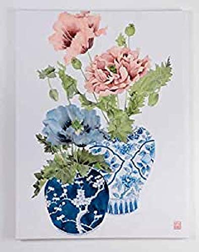 Lienzo Madera Provenzal  Azul Rosa Verde Blanco 75 x 4 x 100 cm