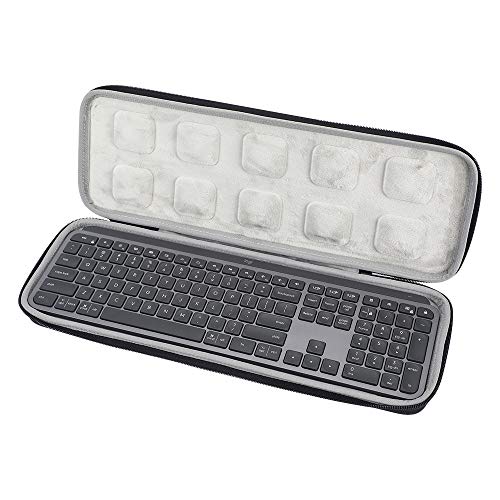 Linghuang - Funda de protección para teclado Logitech MX Keys, teclado de almacenamiento, funda de viaje para Logitech MX Keys, teclado retroiluminado inalámbrico, tamaño 46 x 16 x 4,5 cm