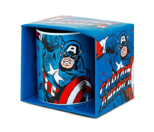 Logoshirt Captain America Taza de Cafe - Marvel Comics Taza - Diseño Original con Licencia