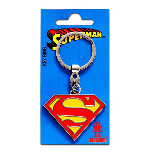 Logoshirt DC Comics - Superhéroe - Superman Logo Llavero - Key-Ring - Coloreado - Diseño Original con Licencia