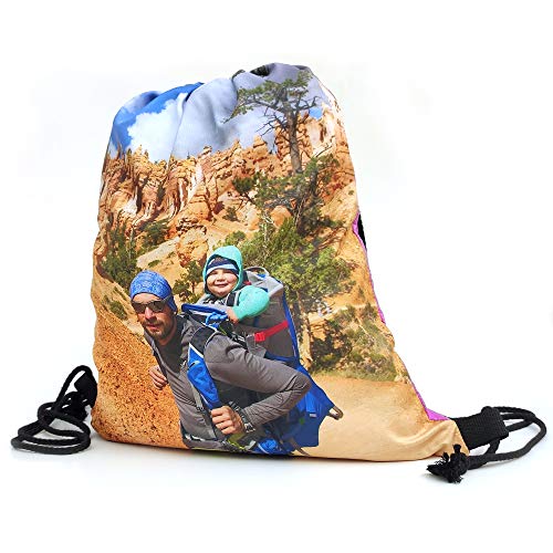 LolaPix Mochila Saco Personalizada con tu Foto, diseño o Imagen. Mochila de Cuerdas Personalizada. Regalo Personalizado Original y Exclusivo. Personalizable por Las Dos Caras. Tamaño 41x34cm LolaPix Mochila Saco Personalizada con tu Foto, diseño o Imagen. Mochila de Cuerdas Personalizada. Regalo Personalizado Original y Exclusivo. Personalizable por Las Dos Caras. Tamaño 41x34cm
