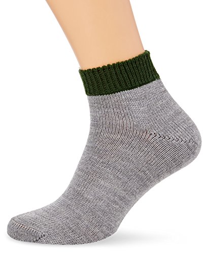 Lusana Trachtensneaker Bergen Trachtenstrümpfe, Multicolor (gris medio, abeto 0319), 44W x 45L para Hombre