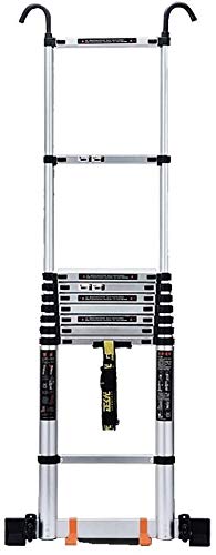 LYQQQQ Escalera Plegable 2-6m Extensión Escalera Alta con Ganchos y Antideslizante Mat Profesional de Aluminio telescópica Escalera de Carga de construcción al Aire Libre 150Kg, 5,1 M / 16.7ft LYQQQQ Escalera Plegable 2-6m Extensión Escalera Alta con Ganchos y Antideslizante Mat Profesional de Aluminio telescópica Escalera de Carga de construcción al Aire Libre 150Kg, 5,1 M / 16.7ft