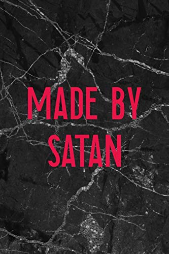 Made By Satan: All Purpose 6x9" Blank Lined Notebook Journal Way Better Than A Card Trendy Unique Gift Gothic Marble Gray Goth