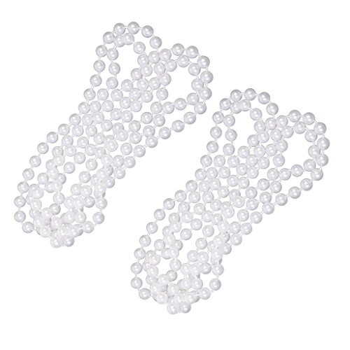 MagiDeal 2 Unidaades Collar de Perlas Largo Blanco Flapper para Niñas Disfraz Accesorio de Vestuario de Plástico Color Blanco MagiDeal 2 Unidaades Collar de Perlas Largo Blanco Flapper para Niñas Disfraz Accesorio de Vestuario de Plástico Color Blanco