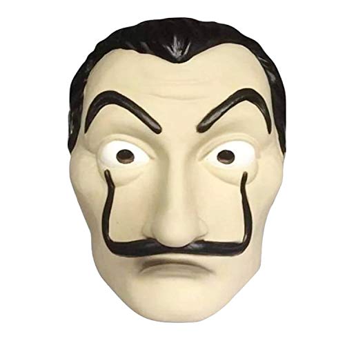 Máscara La Casa De Papel, PVC Cosplay Costume Halloween Dali Mask, Para Regalo De Acción De Gracias Pascua Navidad Masquerade Bar Decoración Festival, Etc.