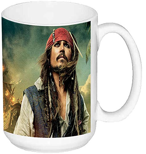 MasTazas Piratas del Caribe Pirates of The Caribbean Jack Sparrow A Taza Grande Ceramica 15 oz ≈ 443 ml