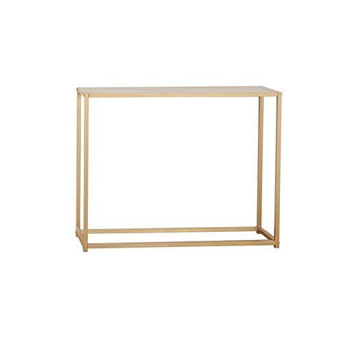 Mesa De Consola, Pasillo De Entrada, Mesa Larga para El Hogar, Mesa De Bar De Metal Dorado/Negro, Mesa De Centro Resistente A La Oxidación, 60 CM / 80 CM(Color:Oro,Size:80 * 25 * 75CM)