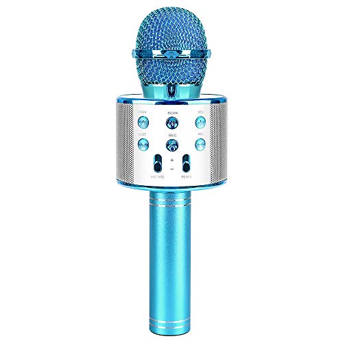 Micrófono de karaoke para niños, micrófono inalámbrico de juguete para niño de 4 a 9 años, micrófono para niña, regalo de fiesta en casa para niños de 5 a 10 años, regalo de cumpleaños para niña