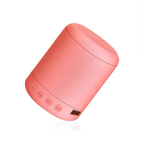 Mini Bluetooth Speaker 5.0, Portable Wireless Speakers with Deep Bass and Stereo Sound, 5H Playtime, Support TF Card/AUX, Speaker Mini for Home Party Travel(Pink)