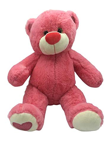 ML Oso de Peluche Rosa con Orejas Brillante de Purpurina y Ojo con Estrellas 45cm Regalo para el Dia de los Enamorados ML Oso de Peluche Rosa con Orejas Brillante de Purpurina y Ojo con Estrellas 45cm Regalo para el Dia de los Enamorados