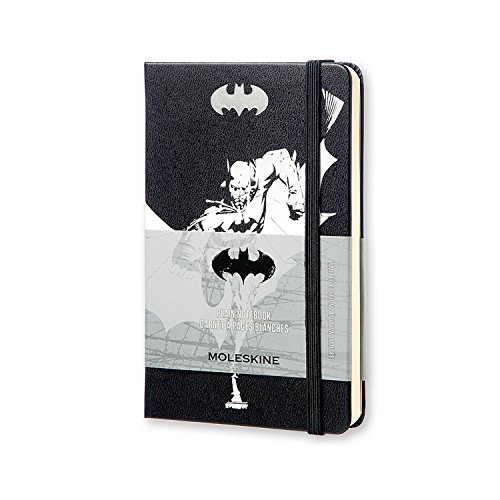 Moleskine 11300 - Cuaderno de hojas rayadas, negro y blanco - Diario Batman Tapa Dura