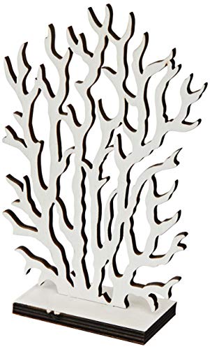 Mopec blanco Figura coral madera 8x19cm, Talla única
