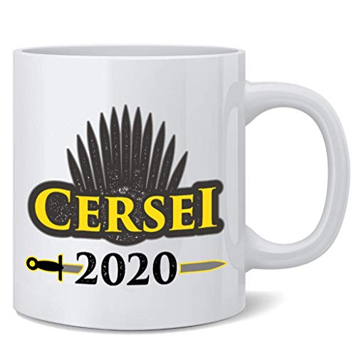 N\A Cersei 2020 para la campaña del Presidente Divertida Taza de café de cerámica Taza de té Regalo Divertido y novedoso 11 oz