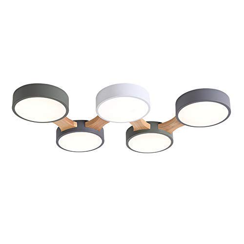 Nordic Macaron Round Log Lámpara techo Dormitorio Círculo Madera LED plafon techo Luminaria Blanco Gris Verde Metal Acrílico Luz neutra Regulable Estudio Comedor (Dimmable,L 80cm) Nordic Macaron Round Log Lámpara techo Dormitorio Círculo Madera LED plafon techo Luminaria Blanco Gris Verde Metal Acrílico Luz neutra Regulable Estudio Comedor (Dimmable,L 80cm)