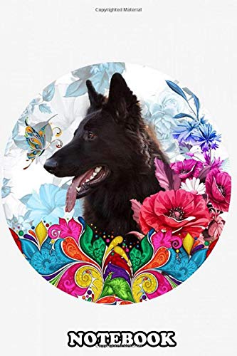 Notebook: German Shepherd Art 51 Poster Decor , Journal for Writing, College Ruled Size 6" x 9", 110 Pages