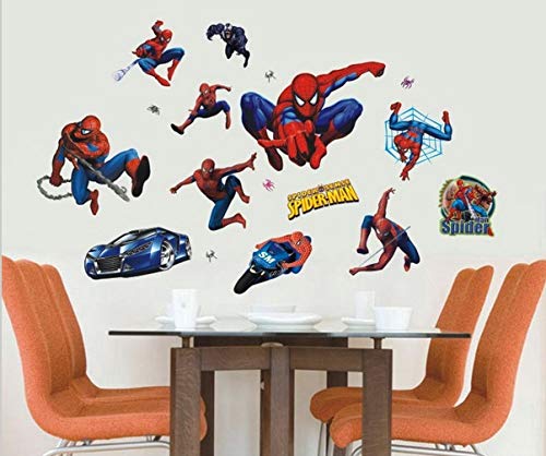 NUEVO Spiderman SET extraíble Pegatinas de pared Calcomanía de arte Decoración para el hogar para niños