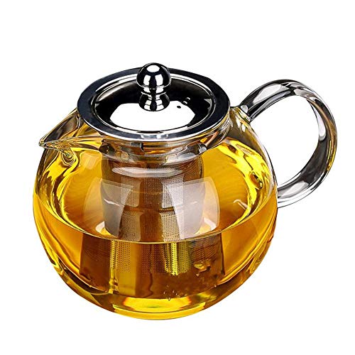 OBOR Tetera de cristal con infusor – Tetera de OBOR para hacer té de borosilicato y hojas sueltas, tetera de té (950 ml/32 oz)