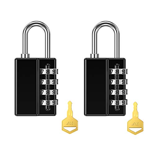 ORIA Candado de Combinación, Candados de Seguridad Combinaciones de 4 Dígitos, Cerraduras de Equipaje con Doble - Abierto Diseño, Material de Aleación de Zinc, Perfecto para Gimnasio, Taquillas(2PCS) ORIA Candado de Combinación, Candados de Seguridad Combinaciones de 4 Dígitos, Cerraduras de Equipaje con Doble - Abierto Diseño, Material de Aleación de Zinc, Perfecto para Gimnasio, Taquillas(2PCS)