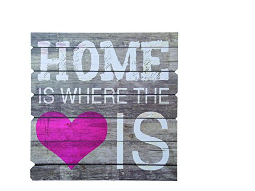 Out of the blue 810252 Cartel de Madera con Texto Home is Where The Heart is