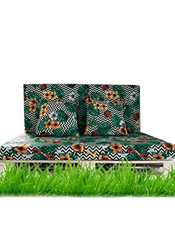 Pack Cojin Palet Fibra + Cojín Respaldo para Palés Acolchados, Cojín Relleno, Incluyen Cojín de Respaldo y Asiento, Ideal para Jardín, Terraza, Patio y Balcón, Flor-Hoja Retro (Flores) Pack Cojin Palet Fibra + Cojín Respaldo para Palés Acolchados, Cojín Relleno, Incluyen Cojín de Respaldo y Asiento, Ideal para Jardín, Terraza, Patio y Balcón, Flor-Hoja Retro (Flores)