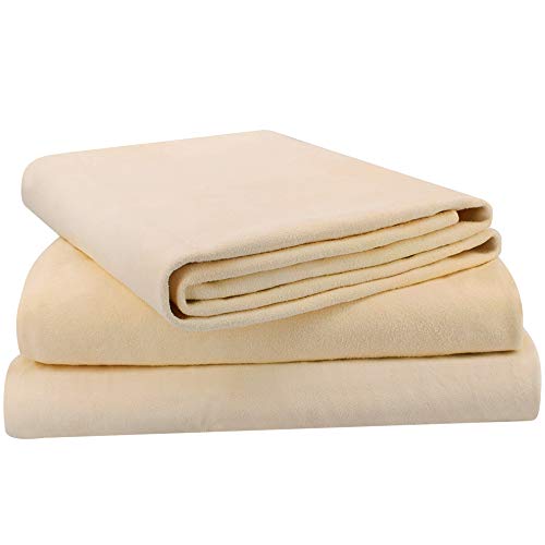 Paño de limpieza Riverlake de piel de ciervo auténtica toalla de secado para coche, súper absorbente, 3 tamaños disponibles (L/M/S 3 en 1)