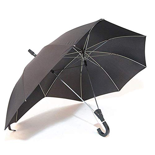 Paraguas alto de doble tamaño, para dos personas, resistente al viento, extra grande, 16 varillas negro Color 3
